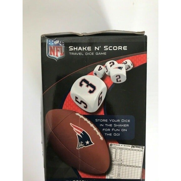 NFL New England Patriots Shake N Score Travel Dice Game NEW - Picture 7 of 8